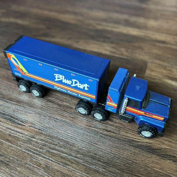 Nylint Steel Toy Semi Truck & Trailer Blue Dart Highway Hauler Express Vintage - Picture 2 of 7